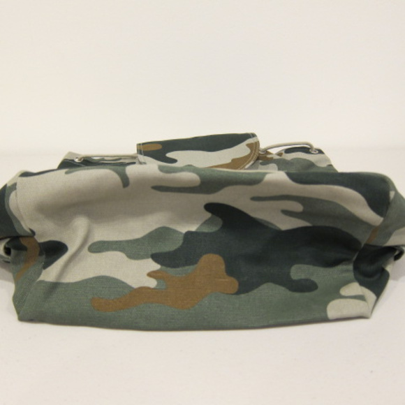 Women Backpack Baggu Camouflage Cotton Canvas Hands-Free Play Work Travel Bag - Picture 6 of 8